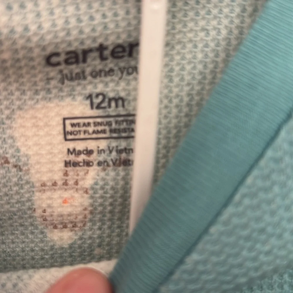 Snowman Print Kids Pajamas - Teal - Picture 2 of 4